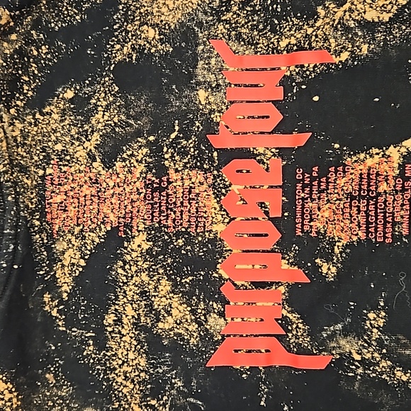 Justin Bieber H & M Purpose Tour bleachy graphic sweatshirt see photos large - Picture 8 of 10